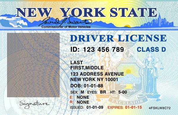 blank ontario drivers license template